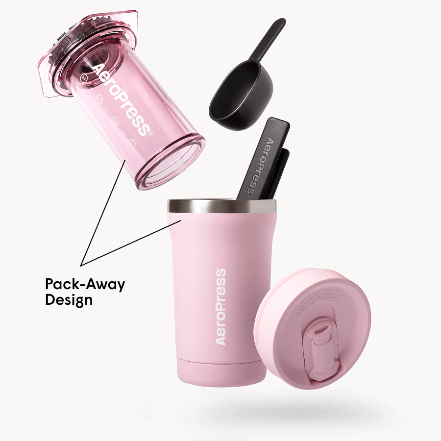 AeroPress Coffee Maker - Go Plus - Portable Brewer for Fresh Coffee Preparation