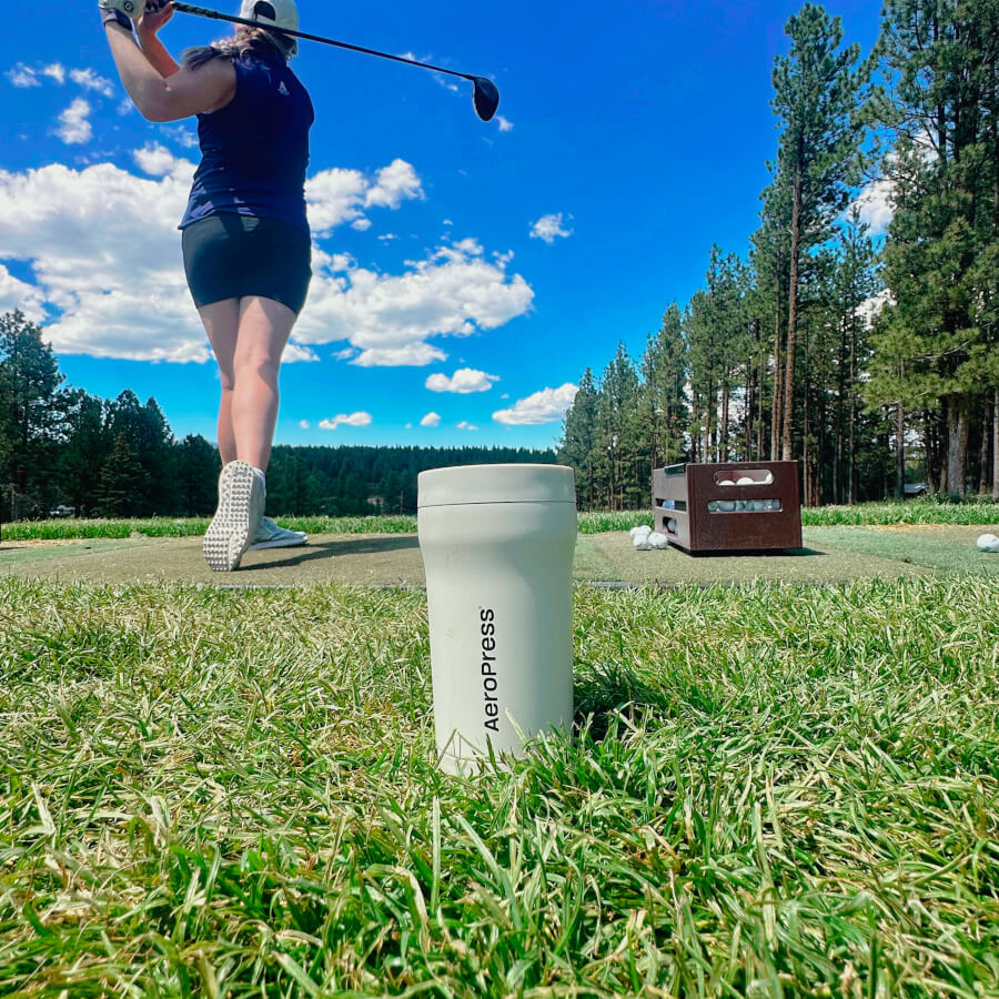 AeroPress Travel Coffee Tumbler - Stainless Steel - Coffee Drinkware for Commuting and Home Use