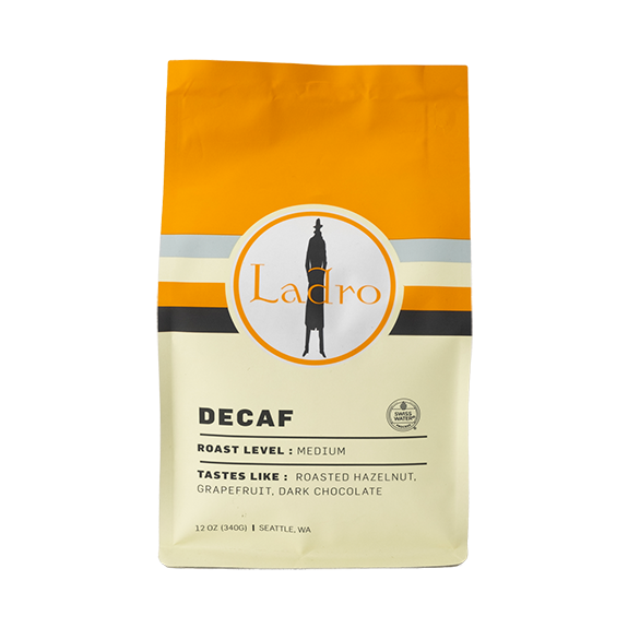 Ladro Decaf 12 oz - Coffee Beans for Flexible Recipe Preparation