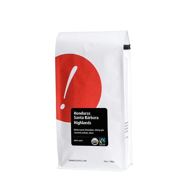 Honduras Santa Barbara Highlands Dark Org FT 12 oz - Coffee Beans for Flexible Recipe Preparation