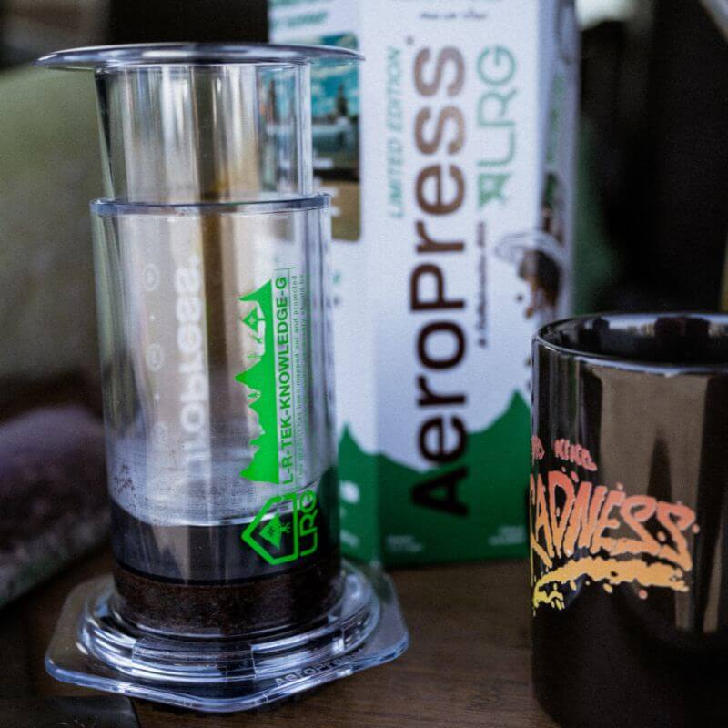 AeroPress Clear Coffee Press - LRG - Portable Brewer for Fresh Coffee Preparation