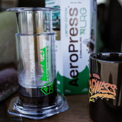 AeroPress Clear Coffee Press - LRG - Portable Brewer for Fresh Coffee Preparation