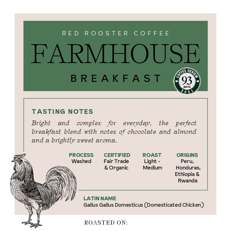 Organic Floyd Farmhouse Breakfast Blend - Coffee Beans for Flexible Recipe Preparation