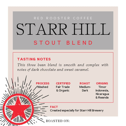 Organic Starr Hill Stout Blend - Coffee Beans for Flexible Recipe Preparation