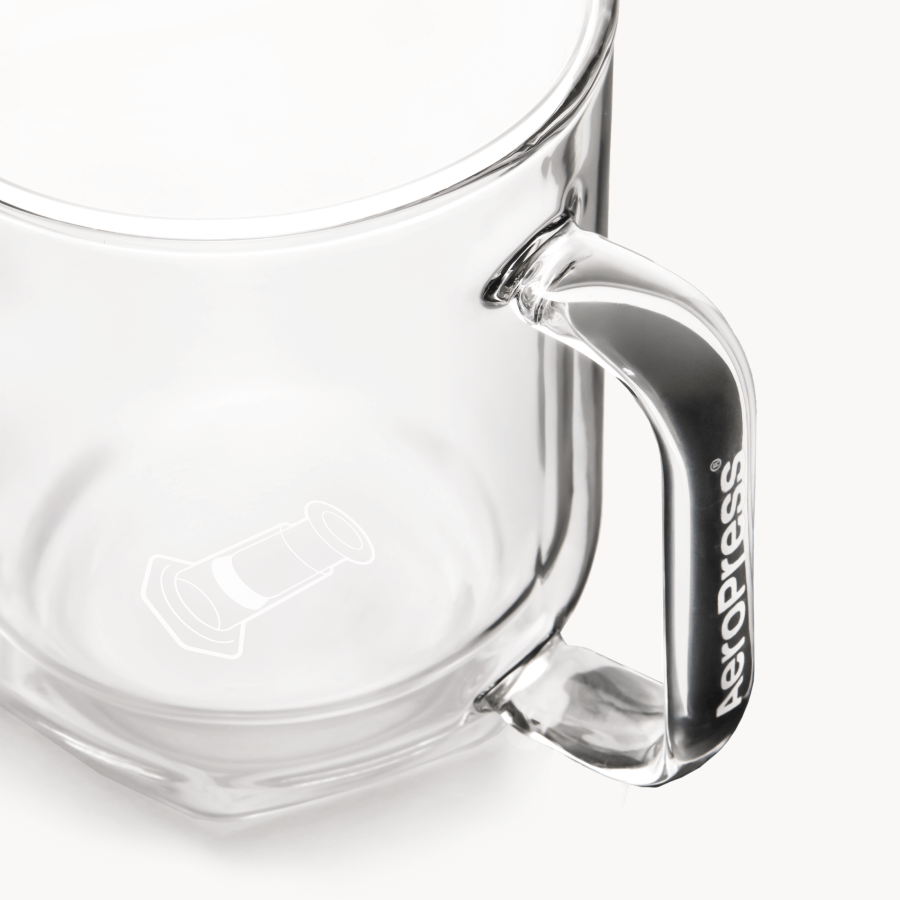 AeroPress Double Wall Glass Coffee Mug - 2 Pack - Coffee Drinkware for Commuting and Home Use