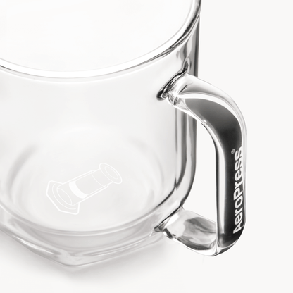 AeroPress Double Wall Glass Coffee Mug - 2 Pack - Coffee Drinkware for Commuting and Home Use
