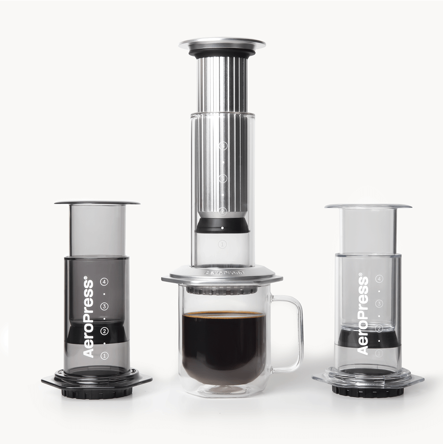 AeroPress Double Wall Glass Coffee Mug - 2 Pack - Coffee Drinkware for Commuting and Home Use