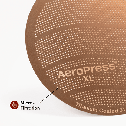 AeroPress Gold Tone Filter - XL - Coffee Filter Accessory for Consistent Preparation
