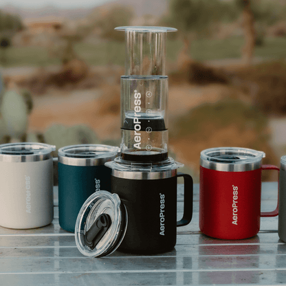 AeroPress Travel Coffee Mug - Stainless Steel - Coffee Drinkware for Commuting and Home Use