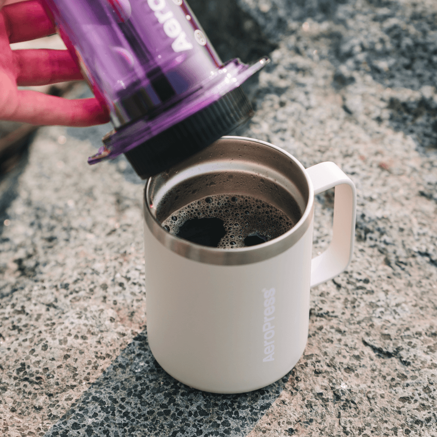 AeroPress Travel Coffee Mug - Stainless Steel - Coffee Drinkware for Commuting and Home Use