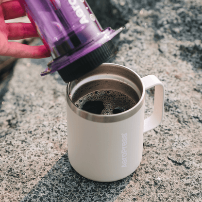 AeroPress Travel Coffee Mug - Stainless Steel - Coffee Drinkware for Commuting and Home Use