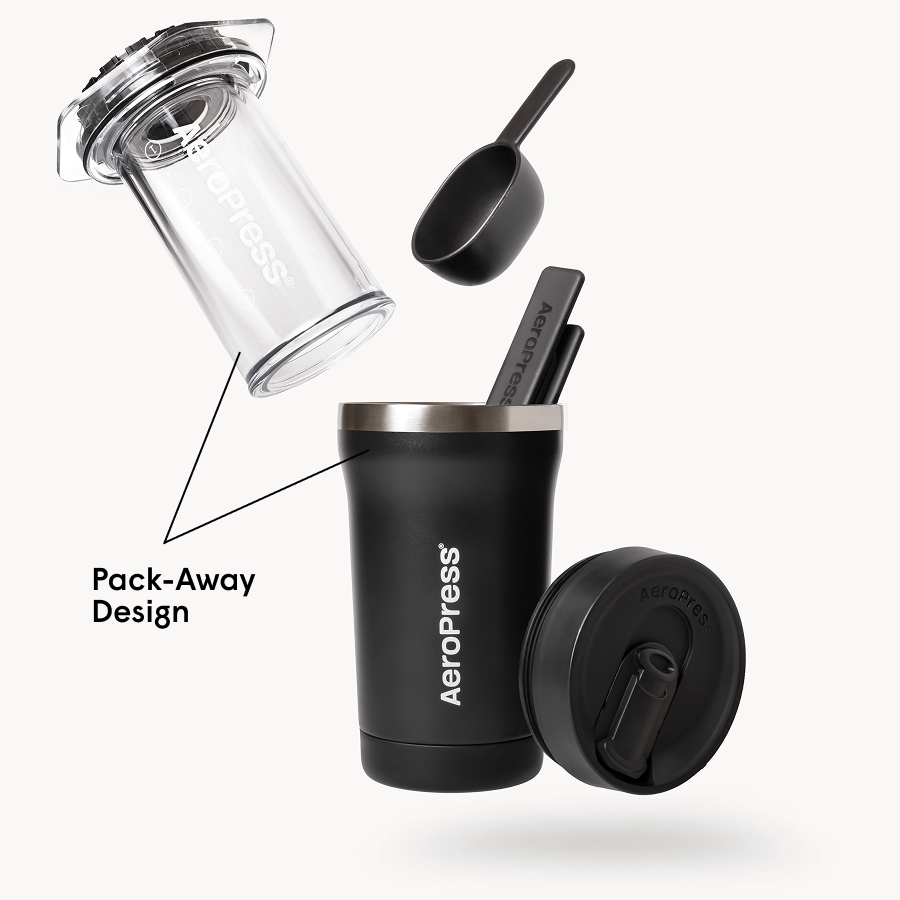 AeroPress Coffee Maker - Go Plus - Portable Brewer for Fresh Coffee Preparation