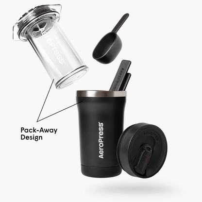 AeroPress Coffee Maker - Go Plus - Portable Brewer for Fresh Coffee Preparation
