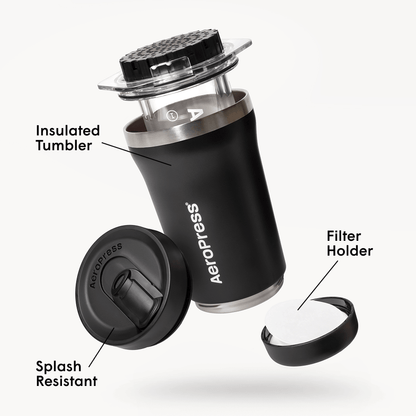 AeroPress Coffee Maker - Go Plus - Portable Brewer for Fresh Coffee Preparation