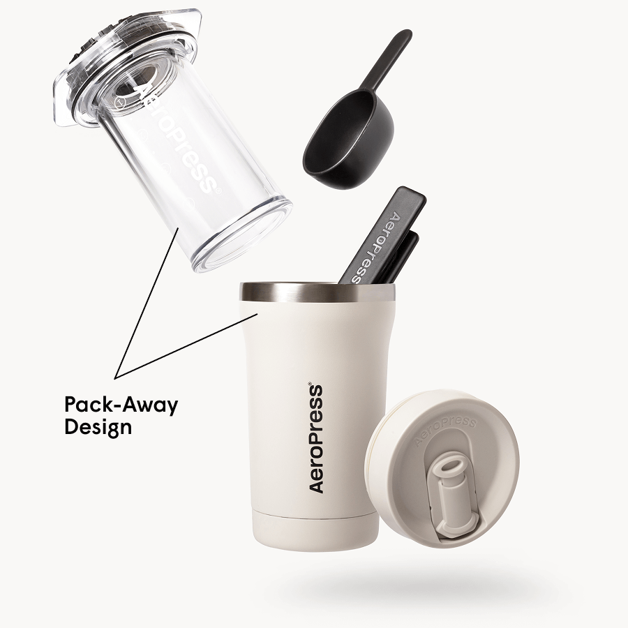 AeroPress Coffee Maker - Go Plus - Portable Brewer for Fresh Coffee Preparation