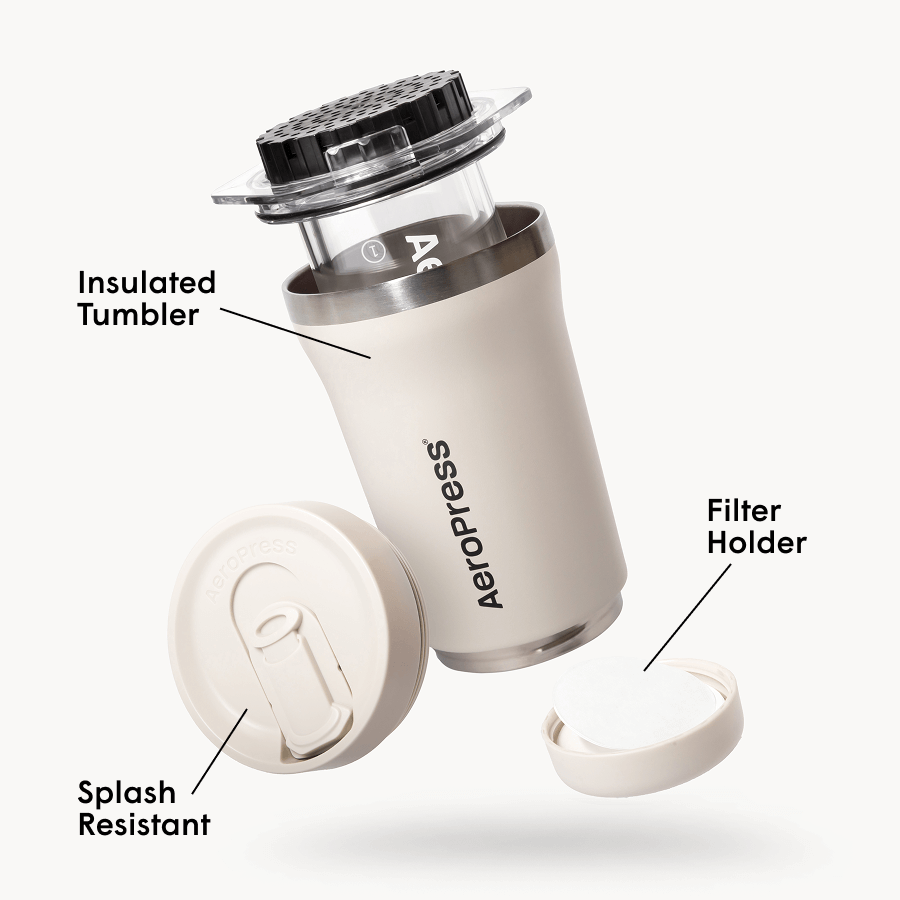 AeroPress Coffee Maker - Go Plus - Portable Brewer for Fresh Coffee Preparation