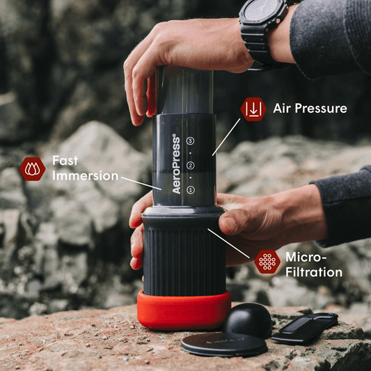 AeroPress Coffee Maker - Go - Portable Brewer for Fresh Coffee Preparation