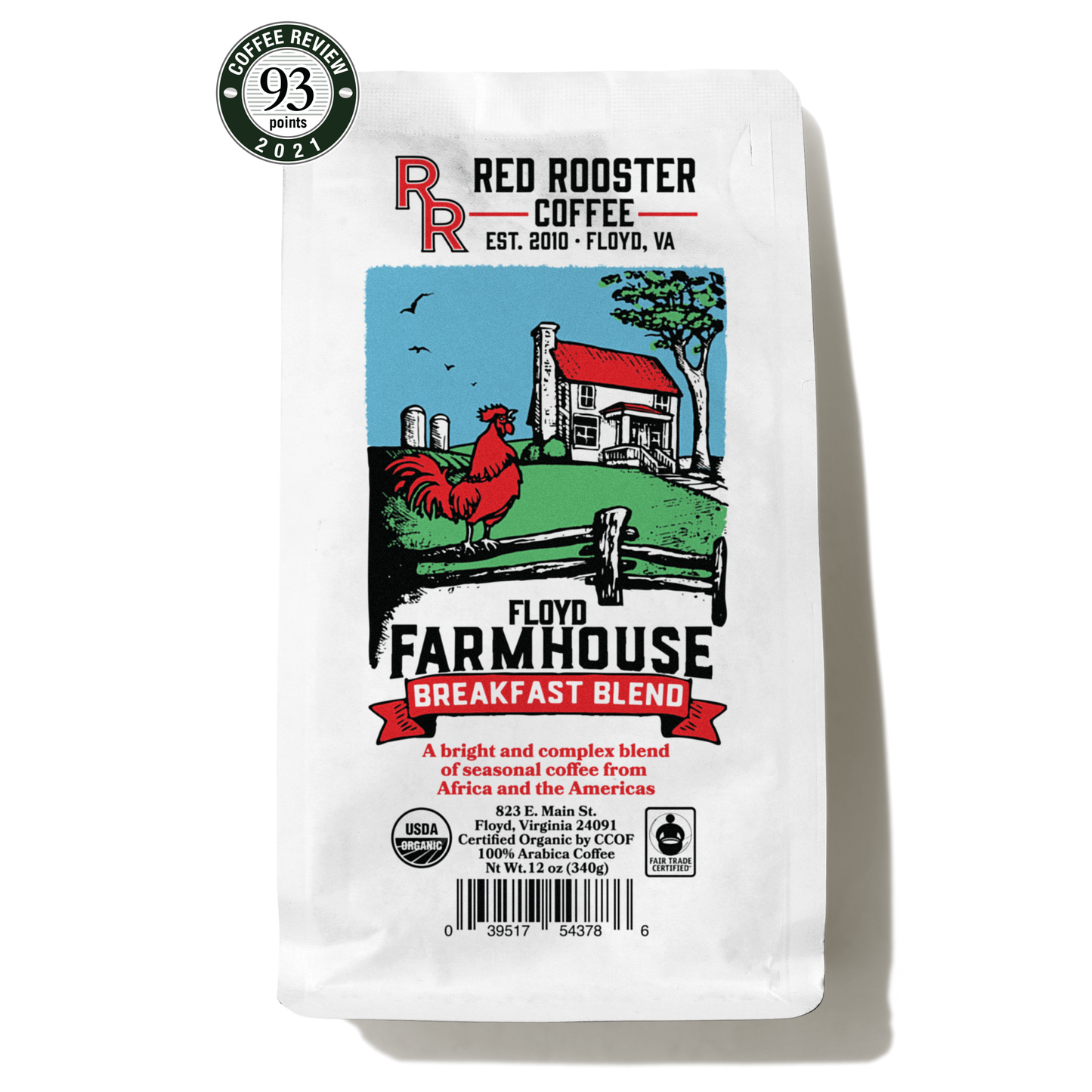 Organic Floyd Farmhouse Breakfast Blend - Coffee Beans for Flexible Recipe Preparation