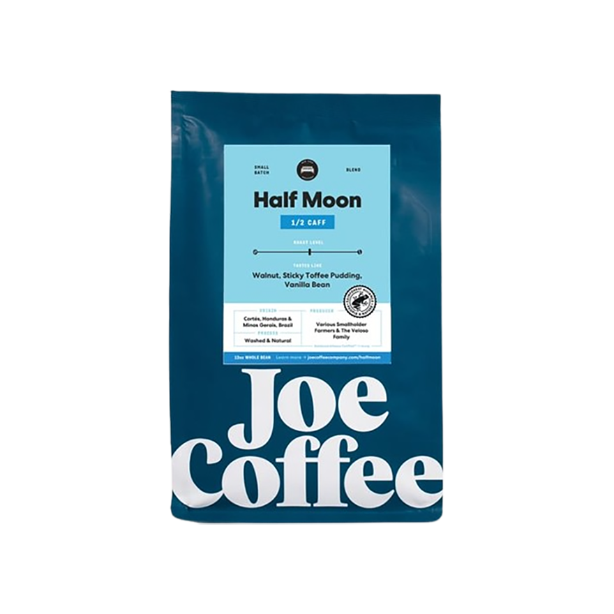Half Moon Half Caff 12 oz - Coffee Beans for Flexible Recipe Preparation