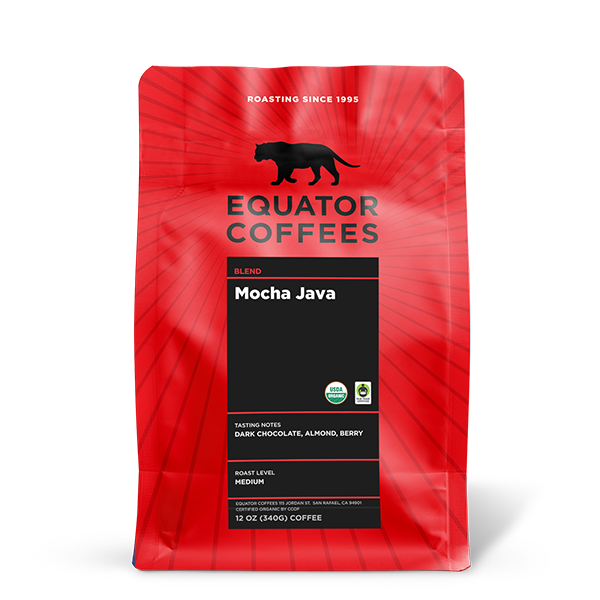 Mocha Java Fair Trade Organic 12 oz - Coffee Beans for Flexible Recipe Preparation