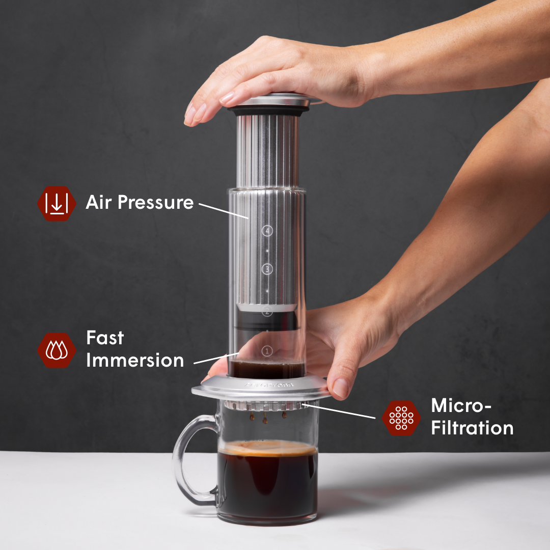 AeroPress Coffee Maker - Premium - Portable Brewer for Fresh Coffee Preparation