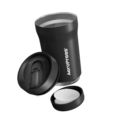 AeroPress Travel Coffee Tumbler - Stainless Steel - Coffee Drinkware for Commuting and Home Use