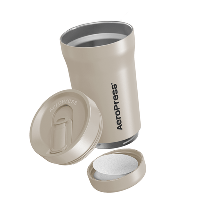 AeroPress Travel Coffee Tumbler - Stainless Steel - Coffee Drinkware for Commuting and Home Use