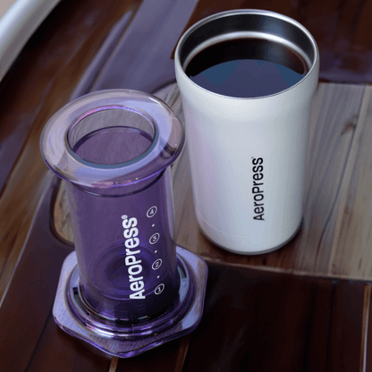 AeroPress Travel Coffee Tumbler - Stainless Steel - Coffee Drinkware for Commuting and Home Use
