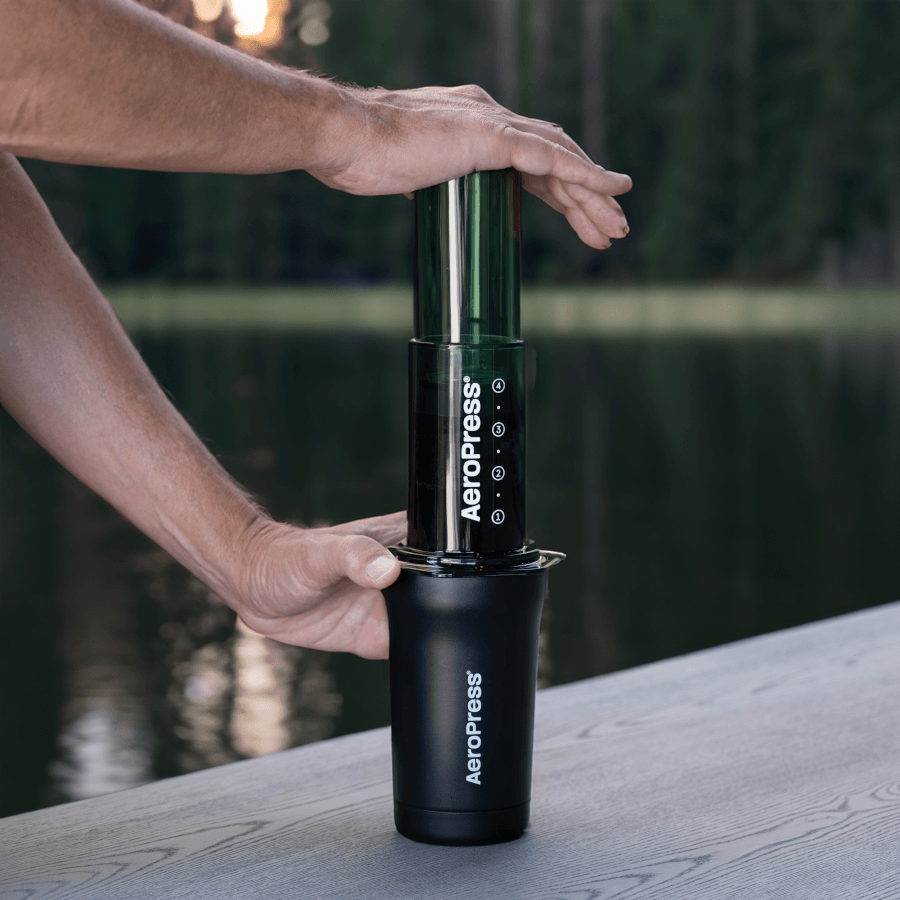 AeroPress Travel Coffee Tumbler - Stainless Steel - Coffee Drinkware for Commuting and Home Use