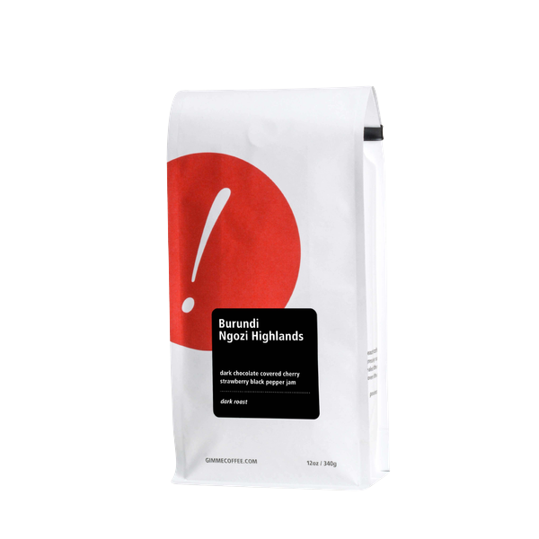 Burundi Ngozi Highlands Dark Roast 12 oz - Coffee Beans for Flexible Recipe Preparation