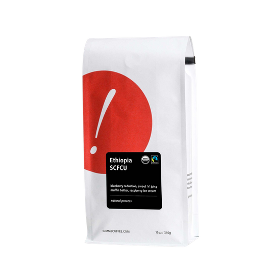 Ethiopia SCFCU Fairtrade Organic 12 oz - Coffee Beans for Flexible Recipe Preparation